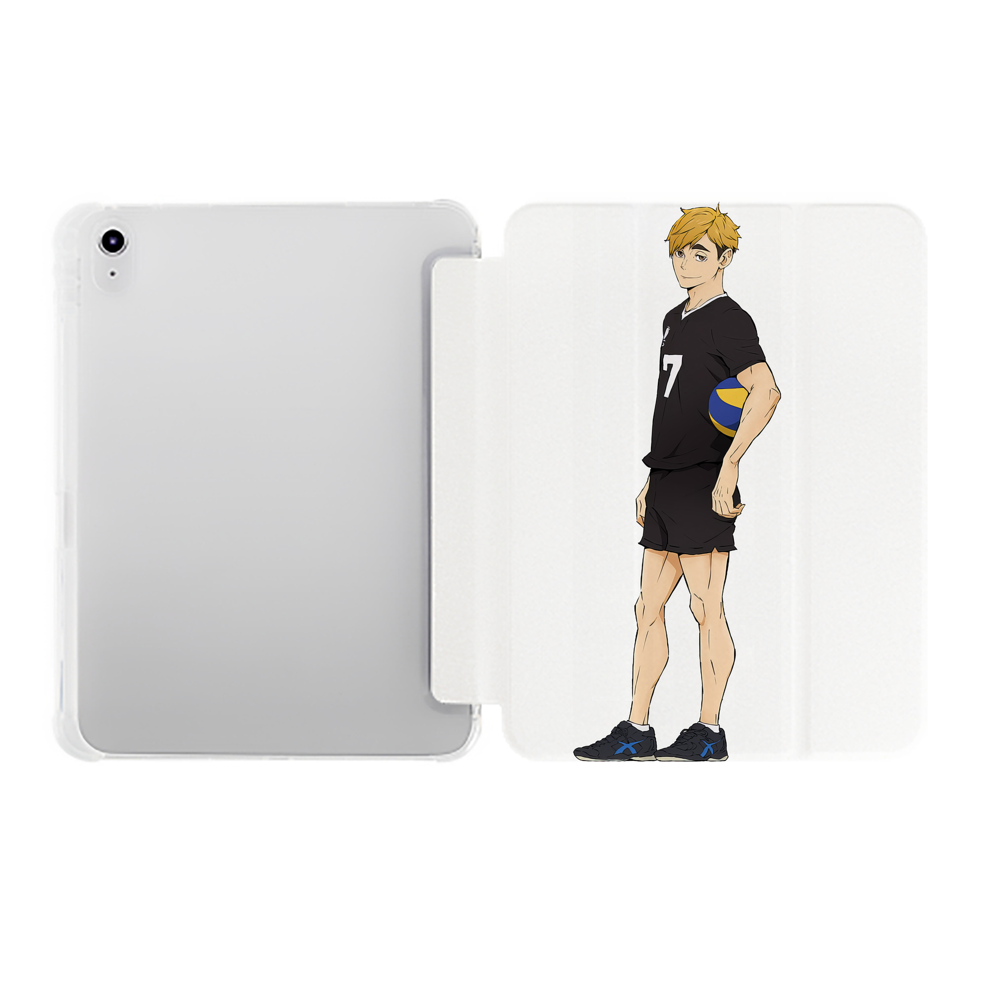 （画像用） ハイキュー!! Haikyu!! IPad ケース ペン収納付き 三つ折りスタンド PUレザー×シリコン 対応機種9.5/10.5/10.9インチ